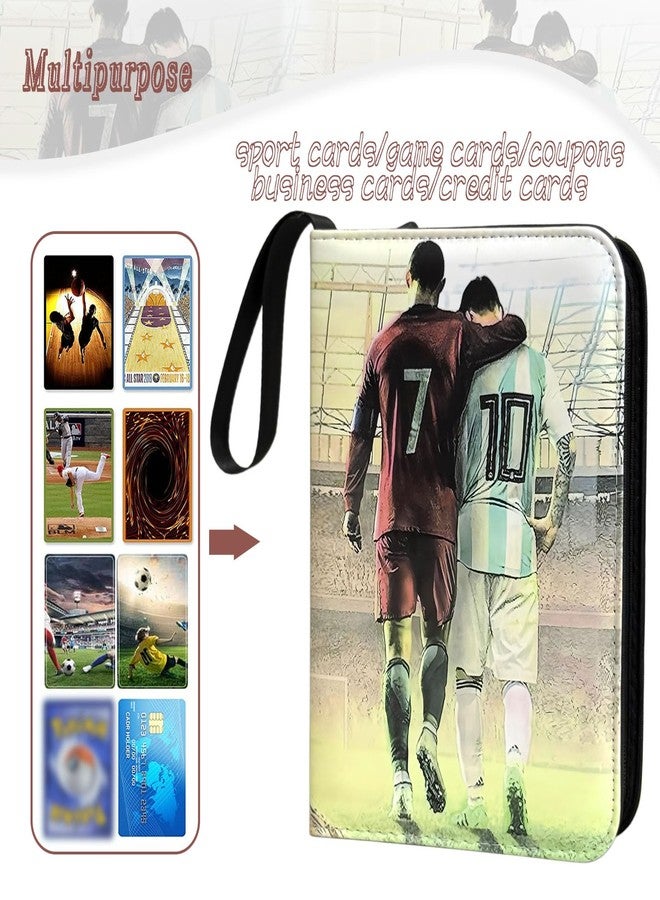 Rmannke Soccer Card Binder - 900 Capacity 9-Pocket Trading Card Album, 3 Ring Card Holder Binder, Waterproof PU Leather, Zip Closure, Perfect Christmas Birthday Gift for Kids & Collectors - Image 5